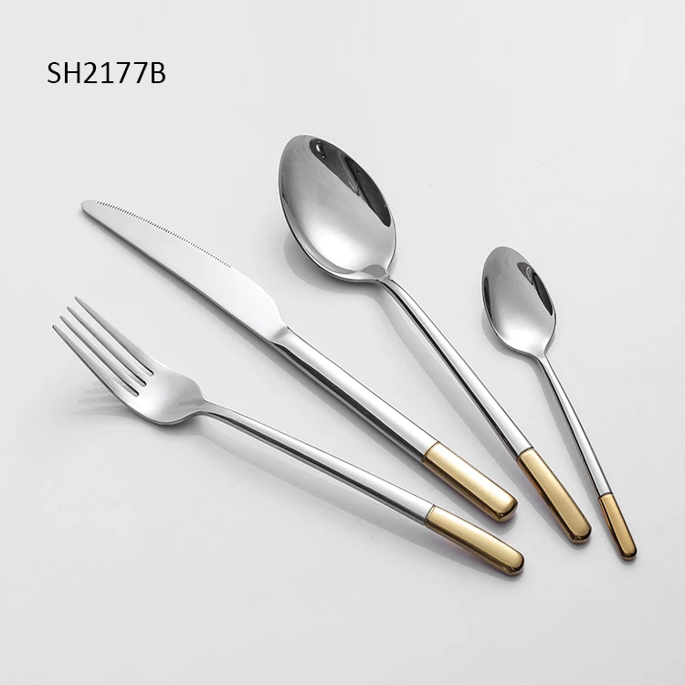 18/10 New Design Golden Stainless Steel Flatware/cutlery Set Buy 18/