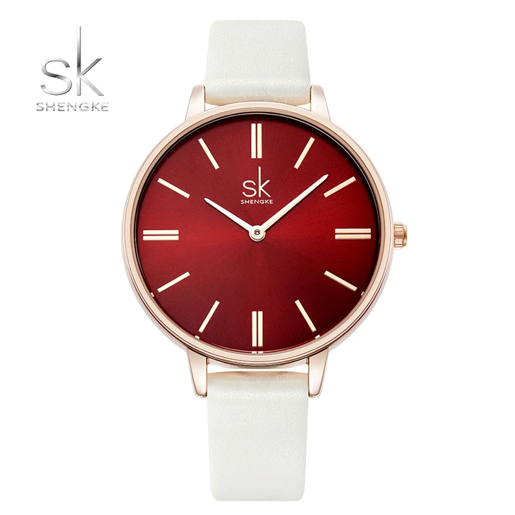 

SK K0068 Shengke Woman Watches Luxury Brand Quartz Watches Ladies Watch Women Fashion Leather Girl Black Wristwatch