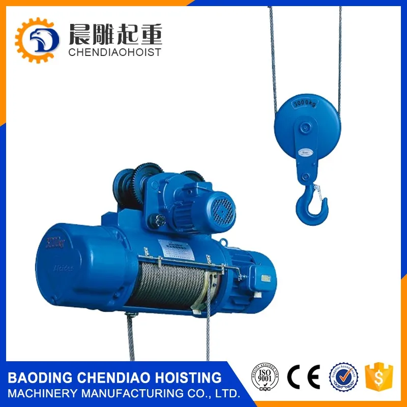 China Hoist Manufacturer 3 Phase Motor 1 Ton Electric Elevator Wire