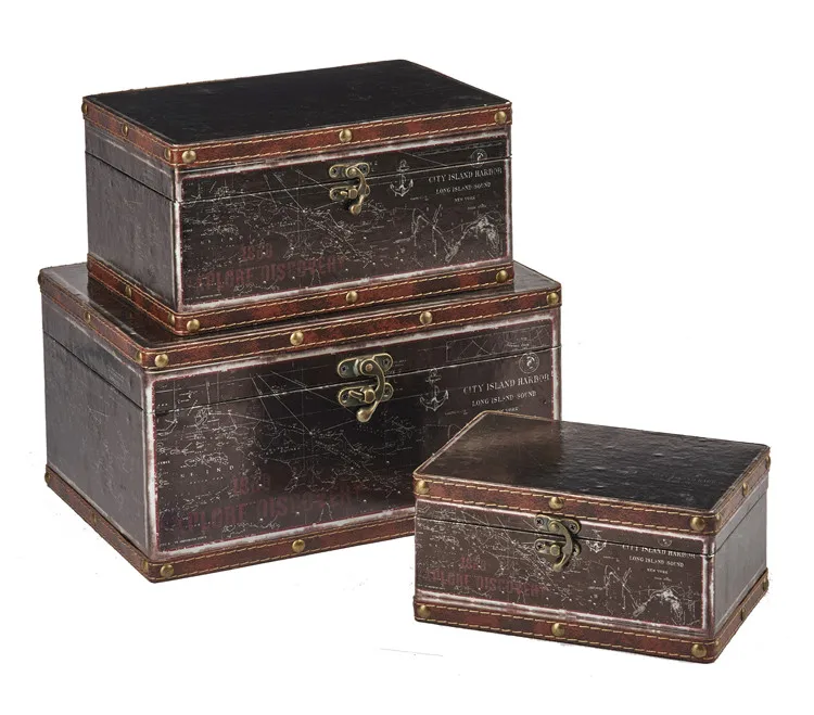 Popular Black Set Of 3 Decorative Storage Wooden Boxes Wholesale Buy