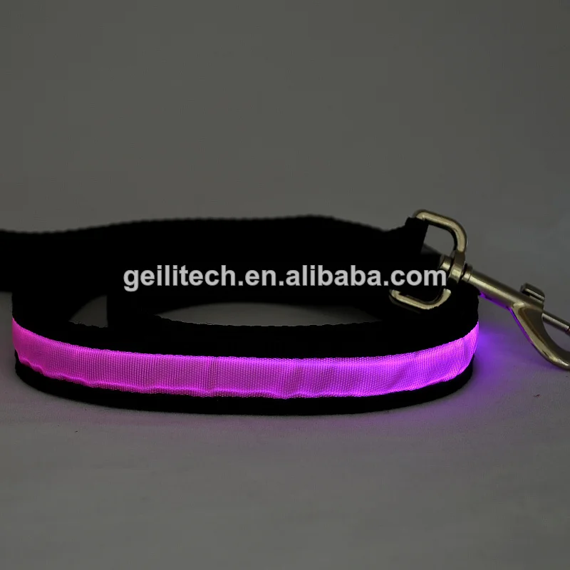 New 2014 Pet Dog Cat Flashing Nylon dog walking belt LED Flashing Pet Dog Leash Pet Cat Belt With 8colour