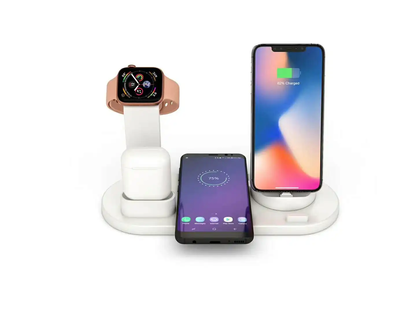 amazon bestseller 4-in-1 charging station wireless charger stand