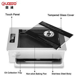 Image of Restaurant bbq equipment infrared electric indoor rotisserie smokeless tabletop korean bbq grill