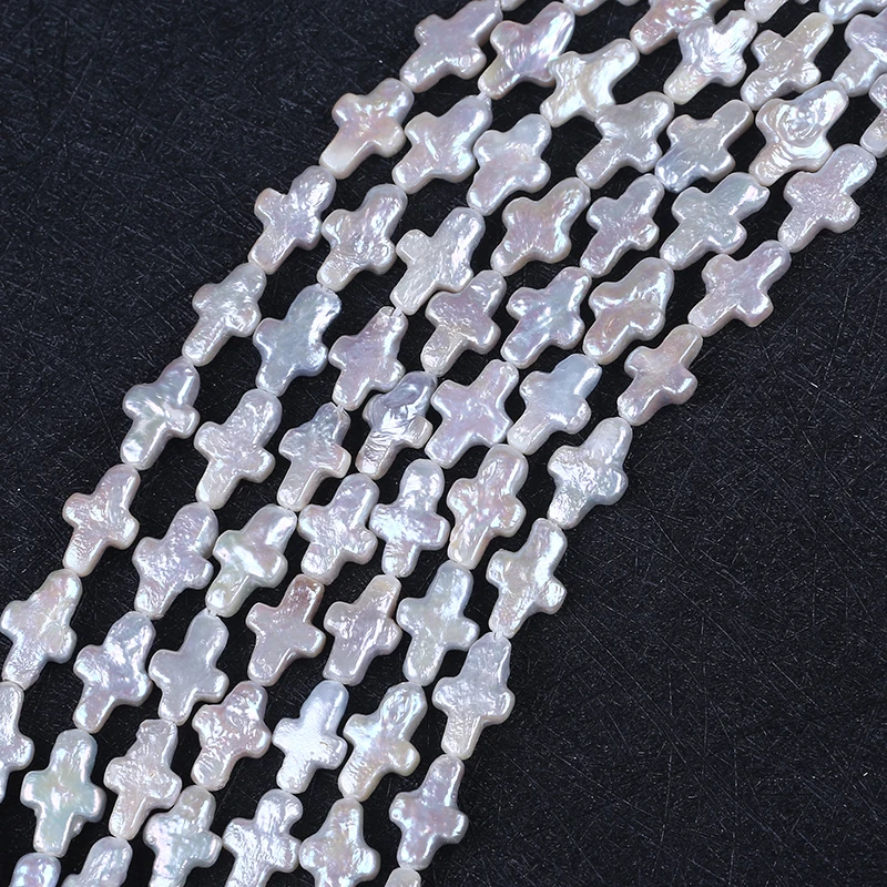 Wholesale Natural Cultured Irregular Cross Shape Freshwater Pearls Baroque Pearls