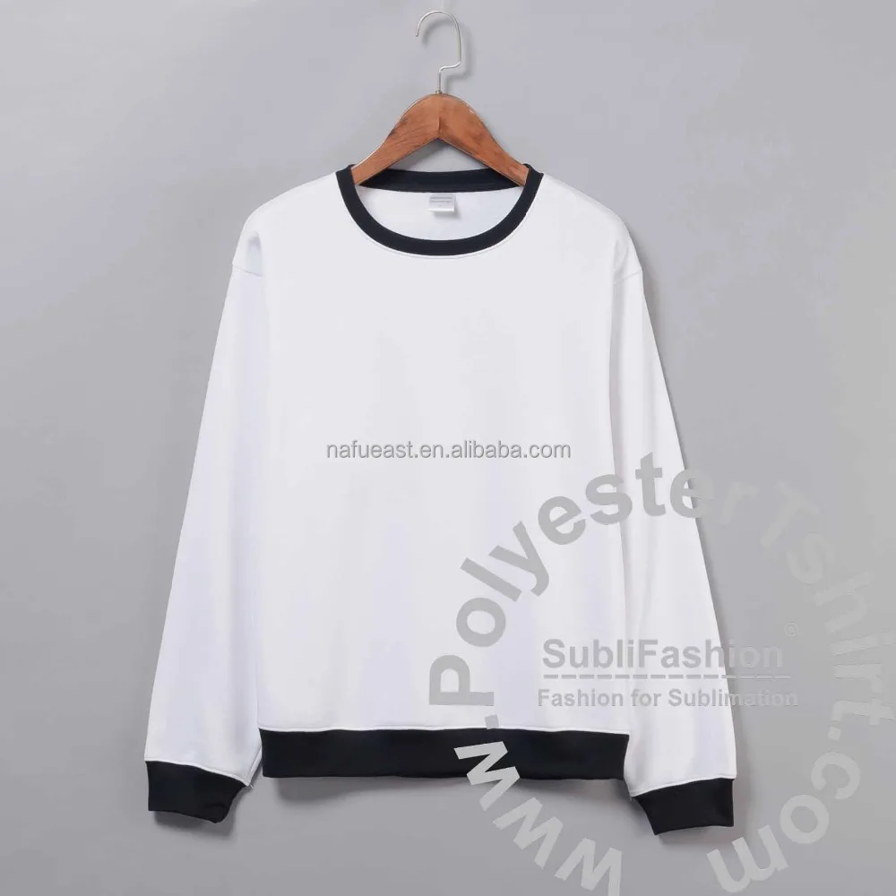 

Fashion Ringer Sweatshirt sublimation blanks. print your own design. real factory. 3-5 day production time, N/a