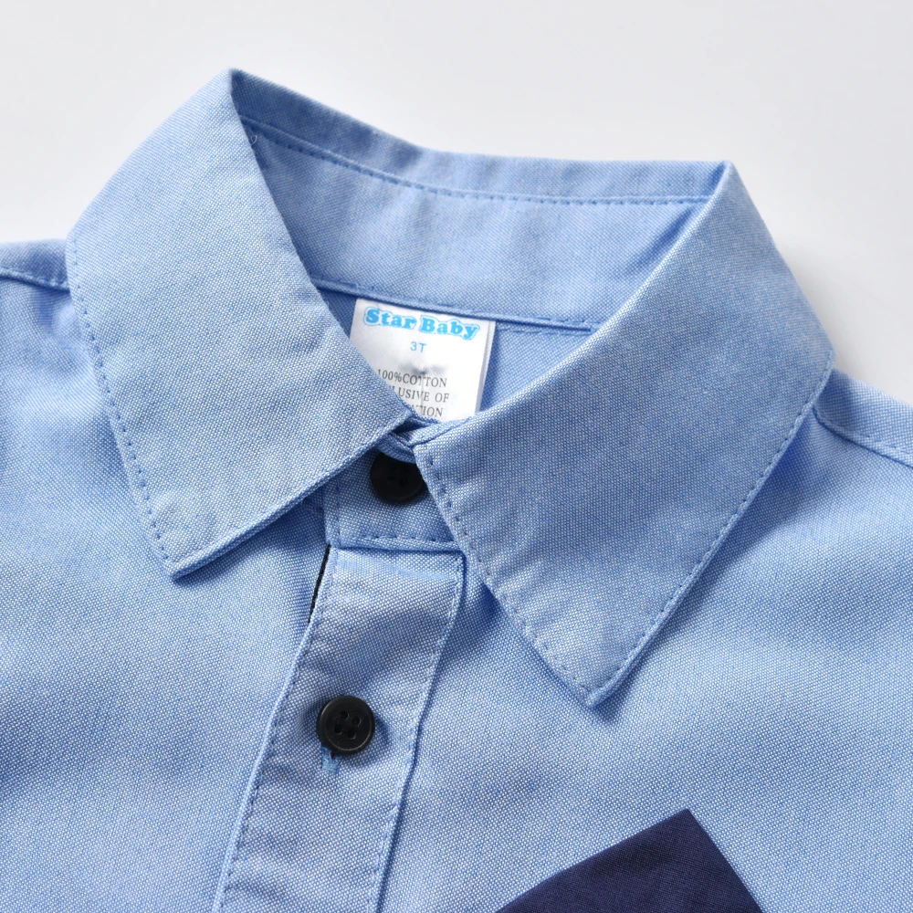 
custom casual children long sleeve cotton plain oxford shirts 