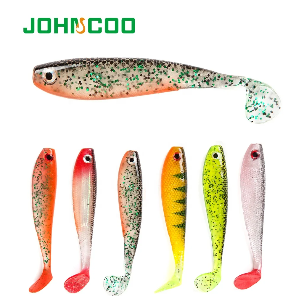 

JOHNCOO 2pcs Fishing Lure Soft Worm Bait 115mm 12g Silicone Soft Bait Professional Lure Carp Artificial Wobbler Shad Lure, 6 colors