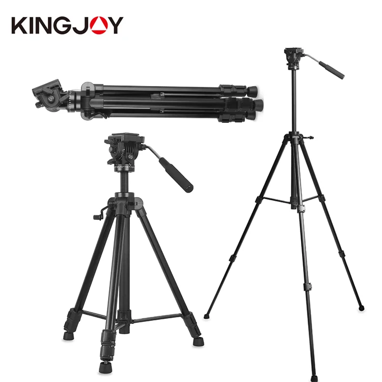 

KINGJOY 1.5M Studio Stand Fluid Head Shooting Heavy Duty Camera Professional Aluminum Video Tripod
