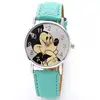 2019 New Arrival Lovely Mickey Mouse Cartoon Leather Band Quartz Twist Watch for Kids