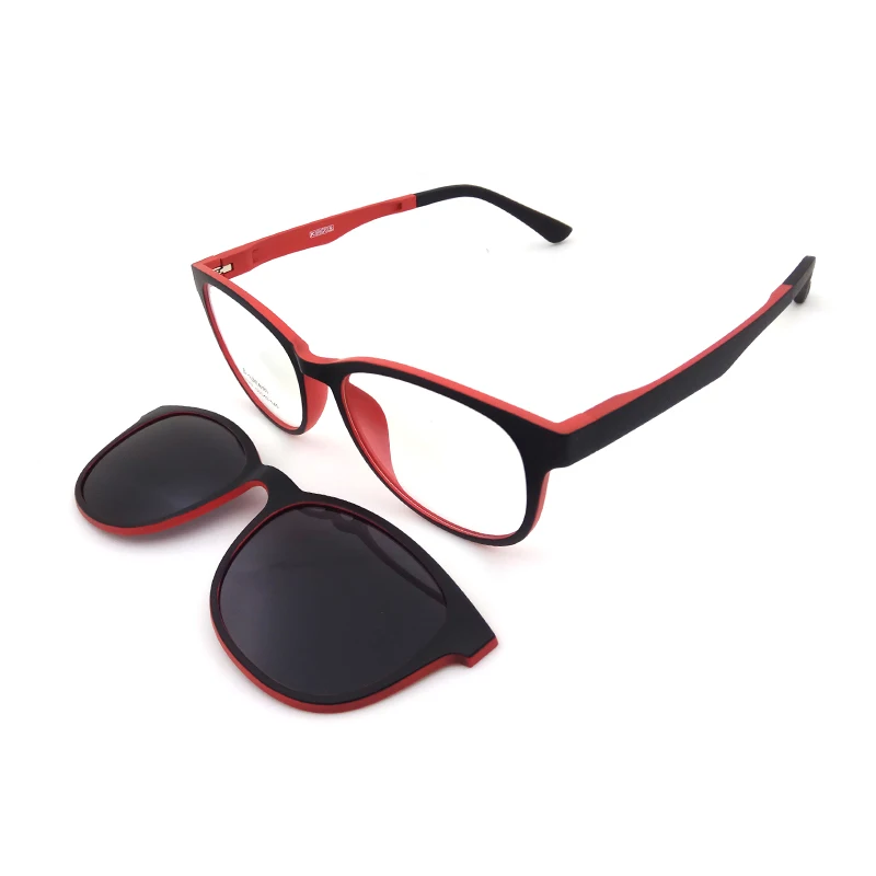 

High Top Quality Optical Eyewear Frame Unisex Ultem Tr90 Clip on Sunglasses Ready Print