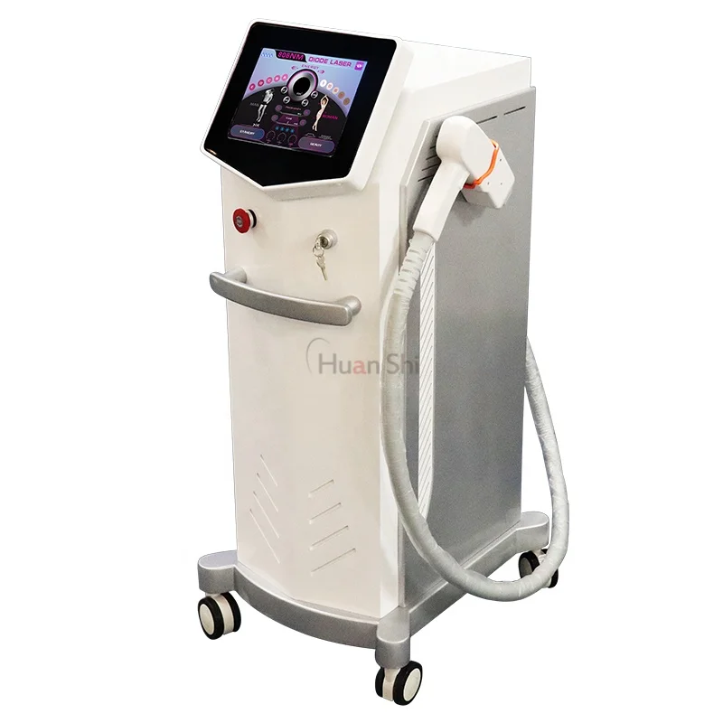 

Safe And Painless Hair Removal Triple Wavelength Diode Laser 808Nm Diode Laser 755 808 1064 Machine, White