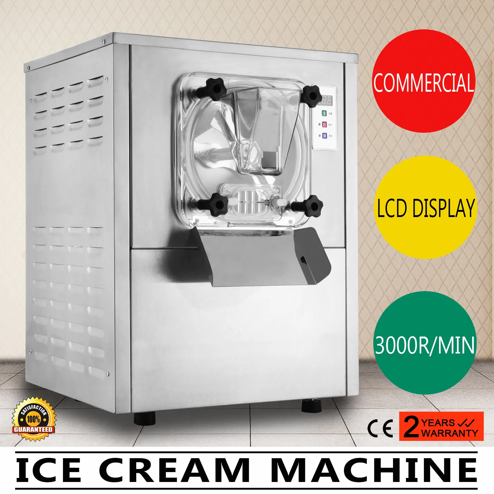 Hot Sale 220v 20l/h Commercial Frozen Hard Ice Cream Machine Maker 5
