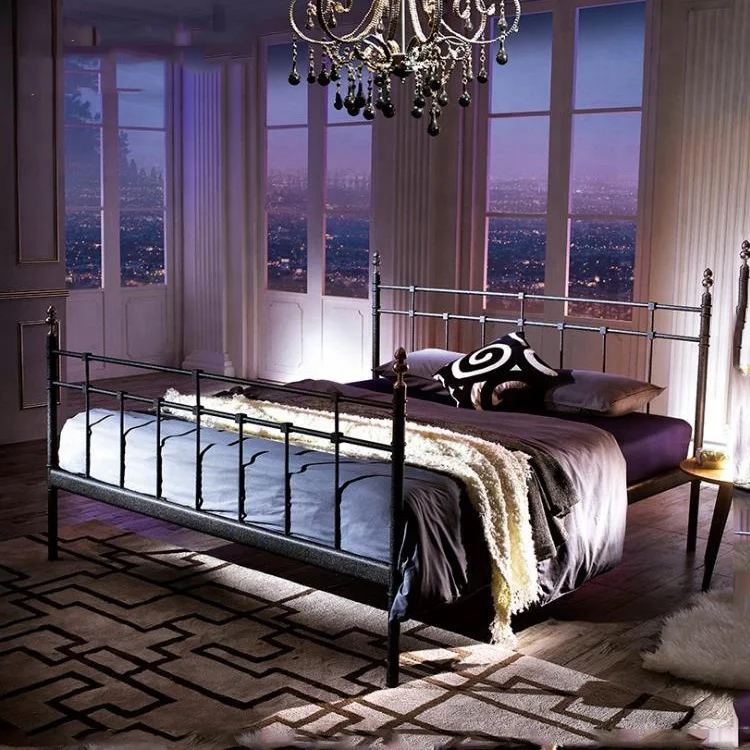 European antique simple latest double metal bed frame designs (4).jpg