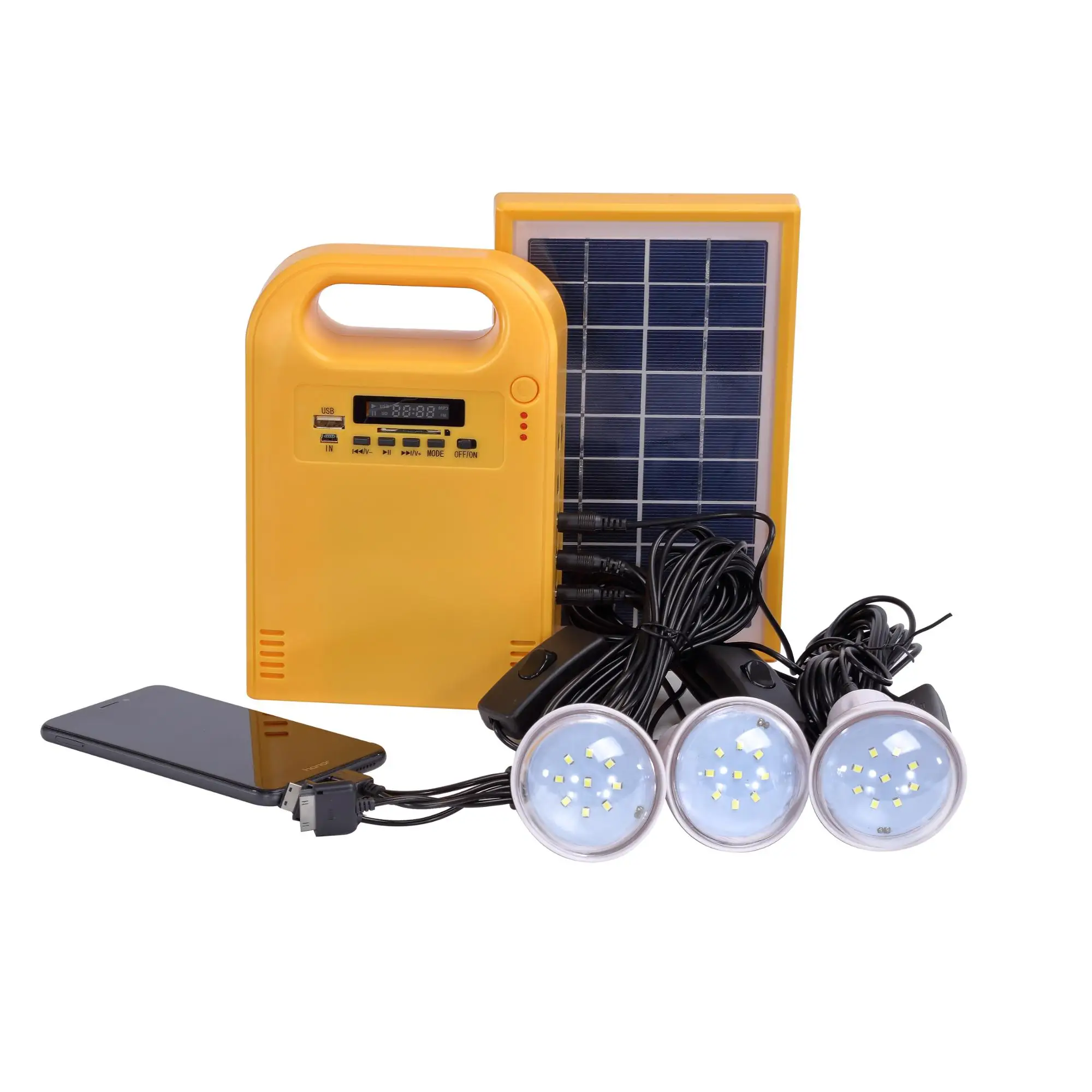 Off grid sun energy panel small home lighting solar power kit