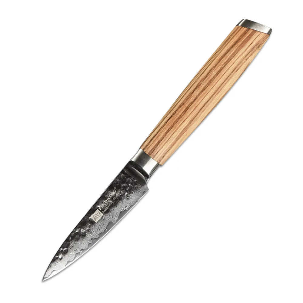 

FINDKING 3.5 inch fruit knife zebra wooden damascus steel paring knife