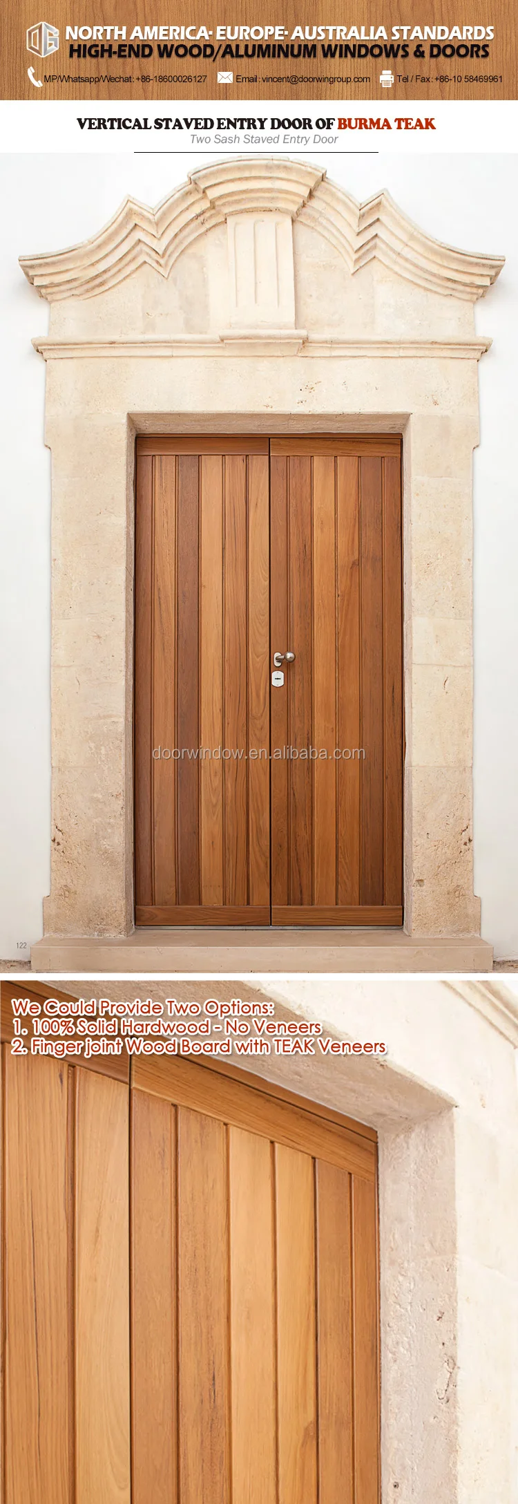 Burma teak wood doors single leaf front door designs