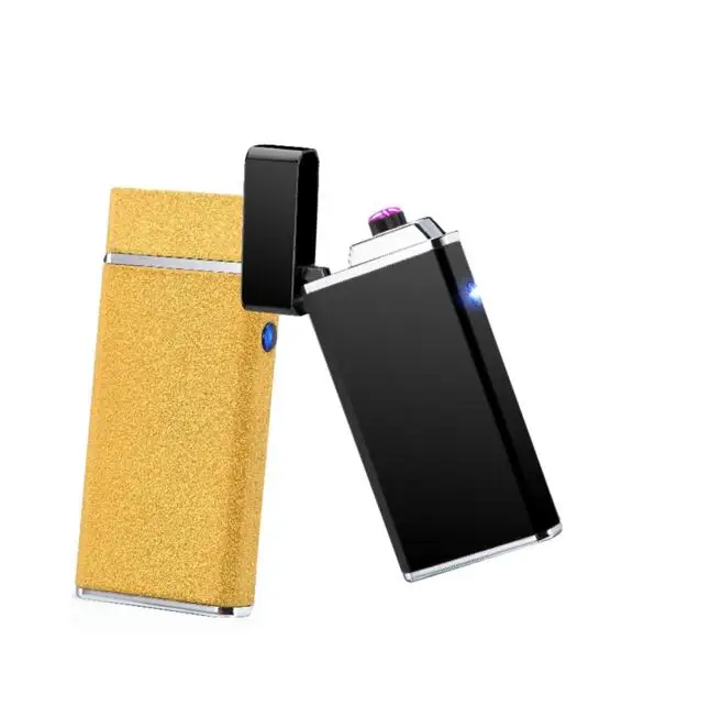 

Smoking Accessories Ultra-thin Mini USB Lighter Newest Novelty Electronic Windproof Lighter, Black ice;blue ice;colorful ice;gold ice;siliver ice