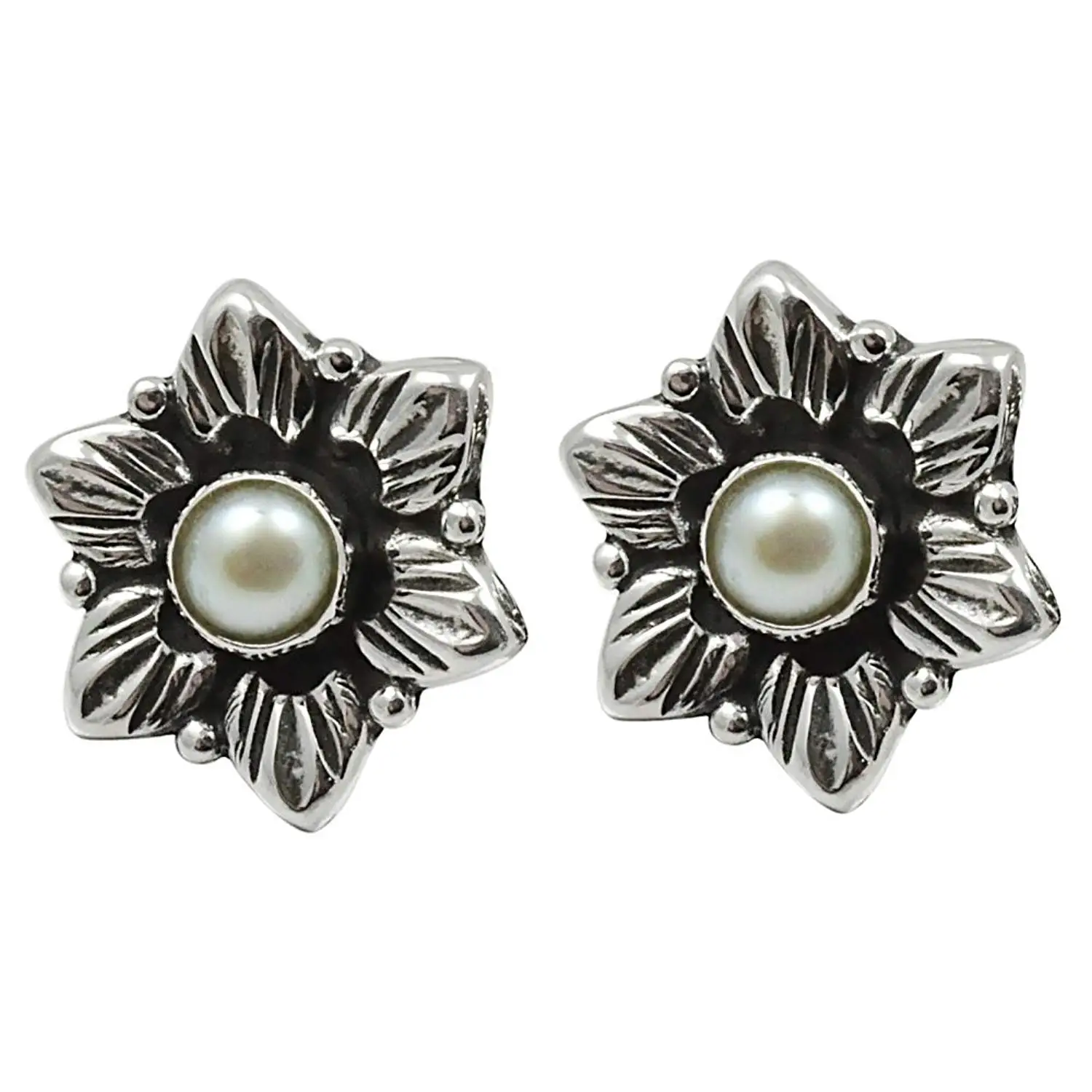 6.5 Carat Solid 925 Sterling Silver Handmade Natural Welo Fire Ethiopan pearl Earring 5x5mm 0.70x0.62inch SN-E-1685