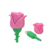 Colorful PVC Silicone Custom LOGO Rose Flower Shape USB 2GB 4GB 8GB Memory Disk