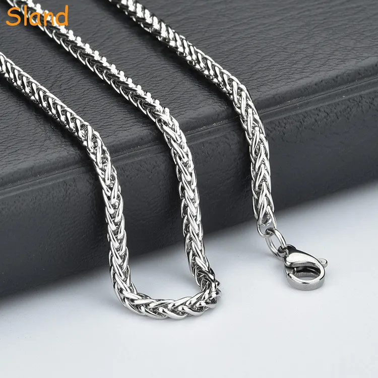 Customized High Polish 3mm/4mm/5mm/6mm Mens Chain Boys Silver Stainless ...