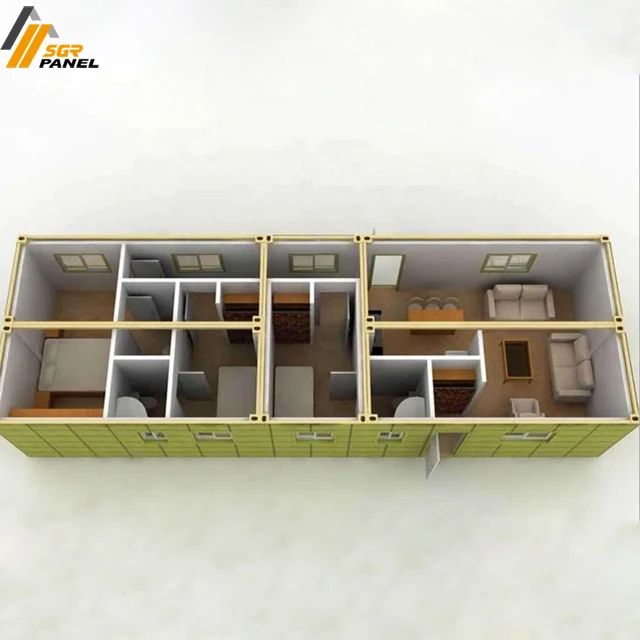 20ft Container House Furnished Log Cabin Kits Prefab House