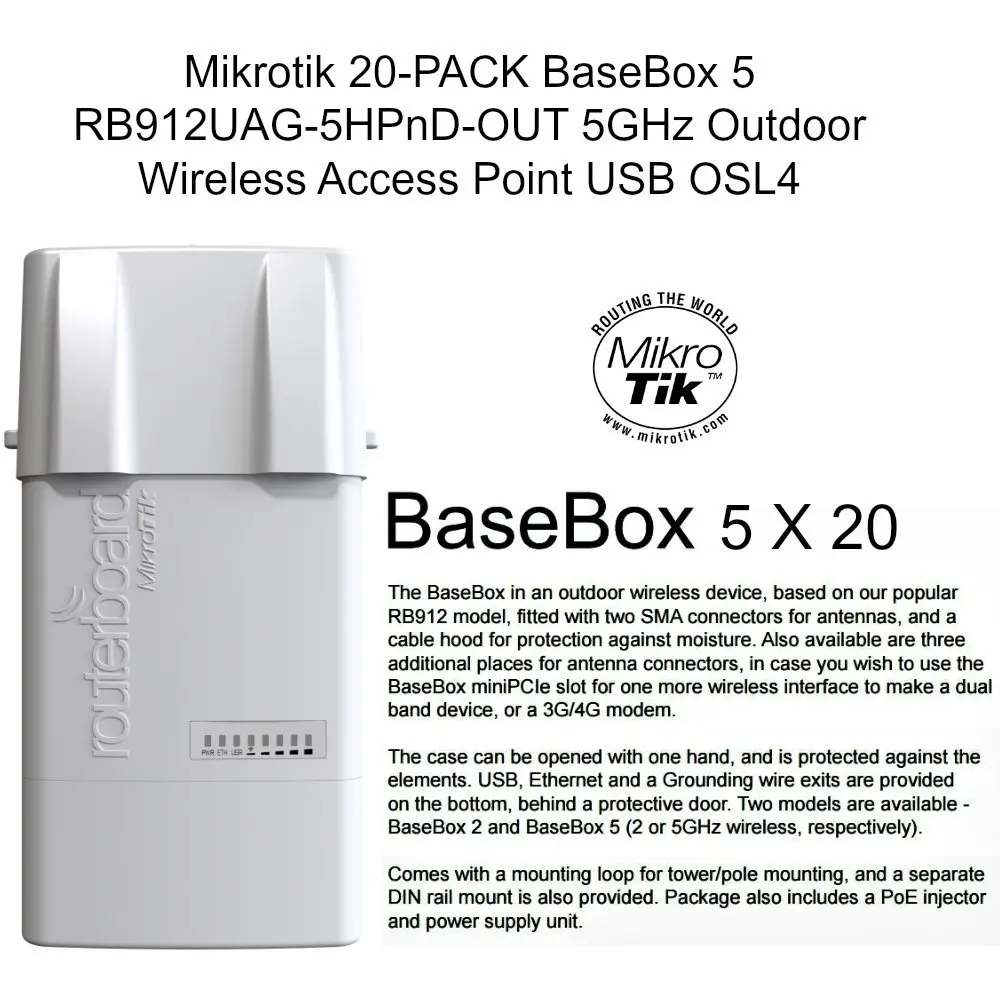 Buy Mikrotik BaseBox 5 5GHz Outdoor AP + mANT15s 5GHz 120 15dBi MIMO