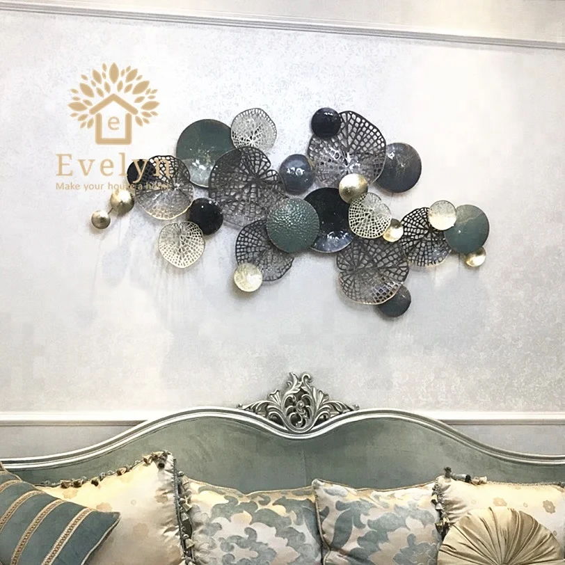 

High end luxury home decor wall flower METAL art designing decoration, Gradient colorful