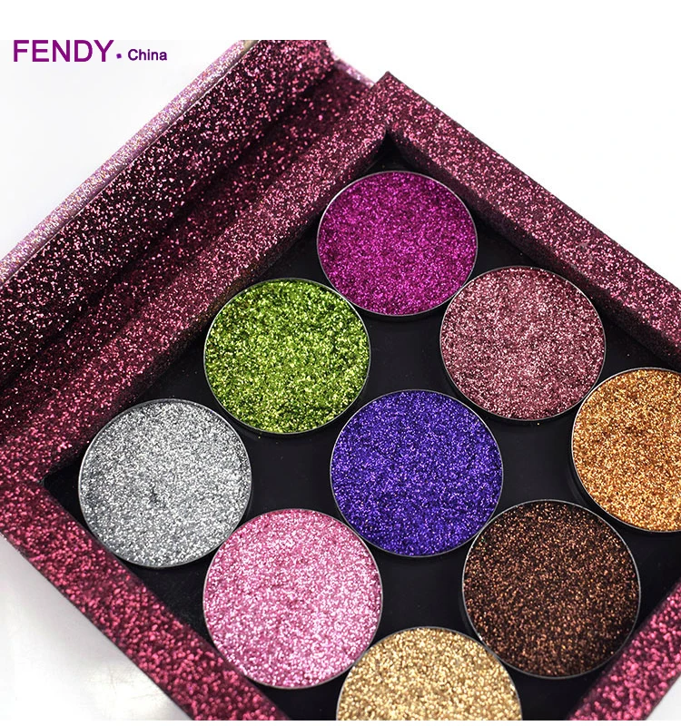 Wholesale Glitter Eyeshadow 9 Colors Glitter Pressed Eyeshadow