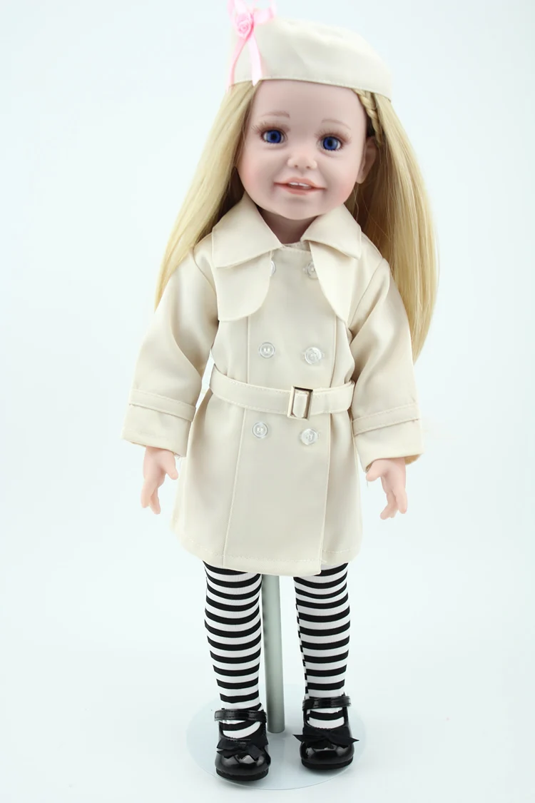 18英寸美国女孩娃娃可以闭上眼睛和睁开眼睛生活像美国女孩娃娃