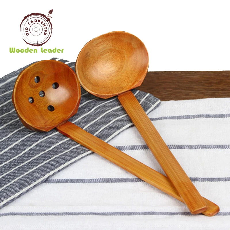 

Wholesale Large Serving Ladle Ramen Buffet Wood Spoon