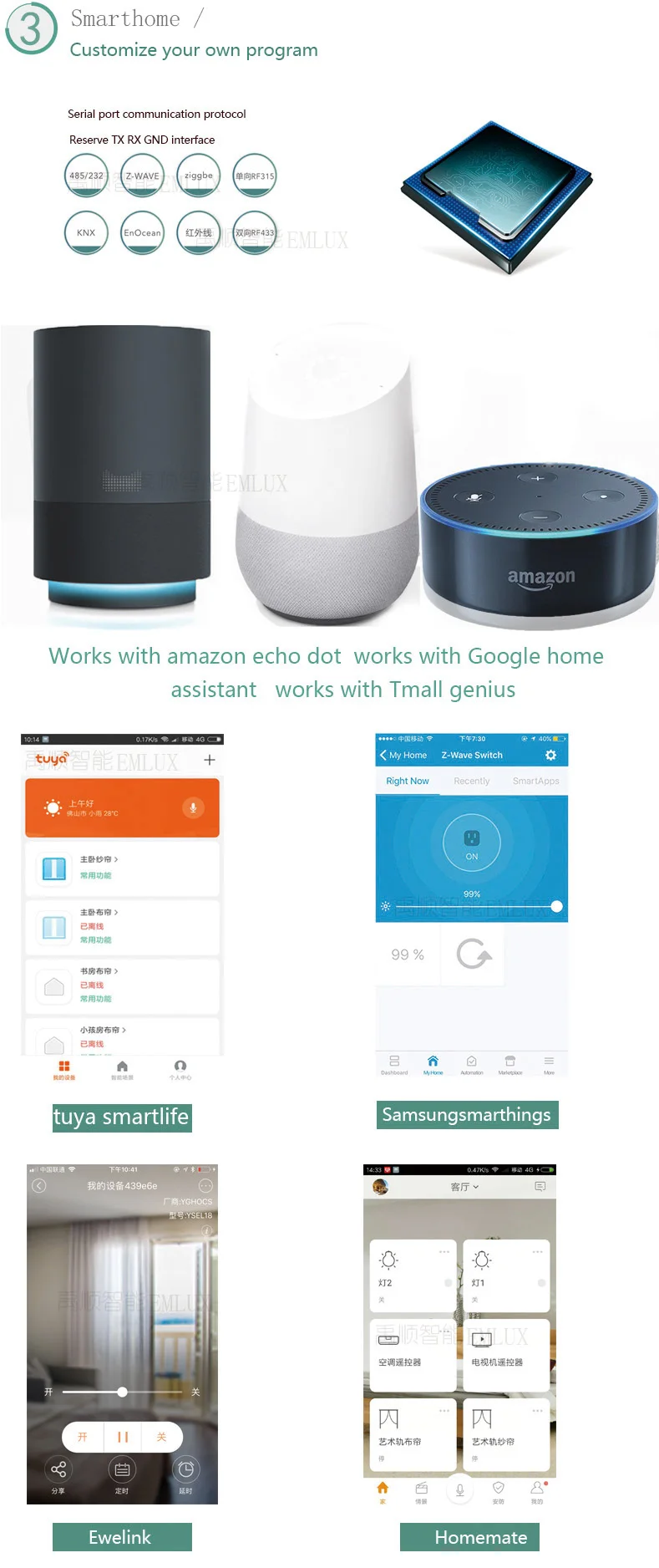 Amazon Alexa Wireless Smart Wifi Curtains Smart Home Devices Remote