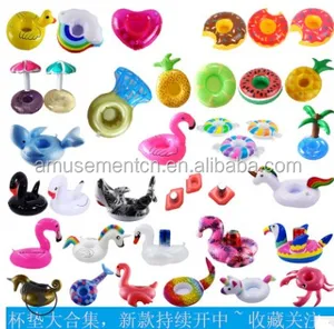 Free Sample Inflatable Drinks Holder For Beach Water Wedding Birthday Party Deco Inflatable Cup Coaster Mat drink holder for the