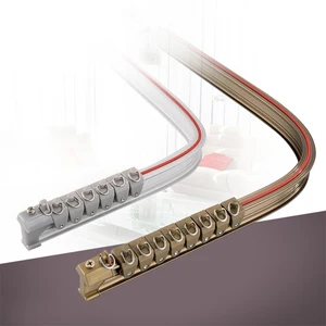 Image of aluminum ceiling flexible bendable curtain rail curtain track fittings wholesale