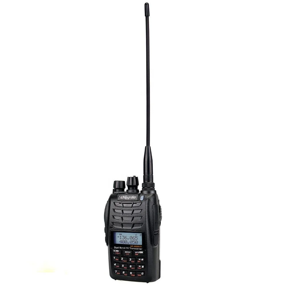 

GP6688UV Dual Band 5 W mobile ham radio VHF UHF radio base station cross band handheld walkie talkie repeater, Black