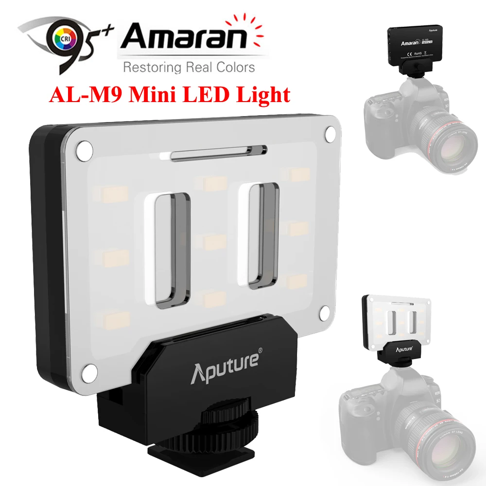Mini Aputure Amaran Al-M9 LED Video Light CRI95+ 5600K LED Fill Lights Panel New