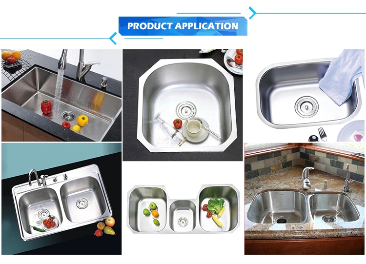 stainless steel modern counter top type double bowl kitchen sink