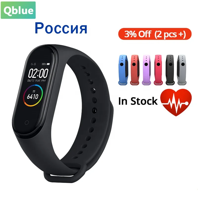 New Original Xiaomi Mi Band 4 Smart BT 5.0 Wristband Fitness Bracelet AMOLED Color Touch Screen Music AI Heart Rate Mi Band 4