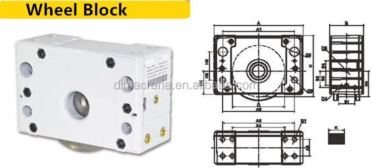 Europe style Modular wheel blocks assembly used in end carriage for overhead crane and gantry crane