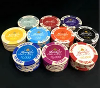 

Hot sale! 14g Two-Tone Sticker Monte Carlo Poker Chips