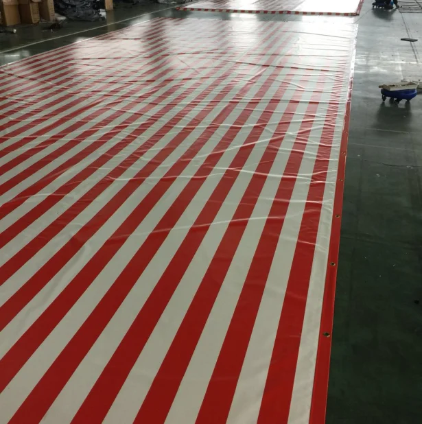 
PVC striped fabric market stall tarpaulin for tent for awnings 