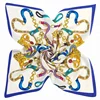 Brand Design Custom Spring Thin Neck Cooling Belt And Chain Pattern Printed Silk Feeling Square Scarf