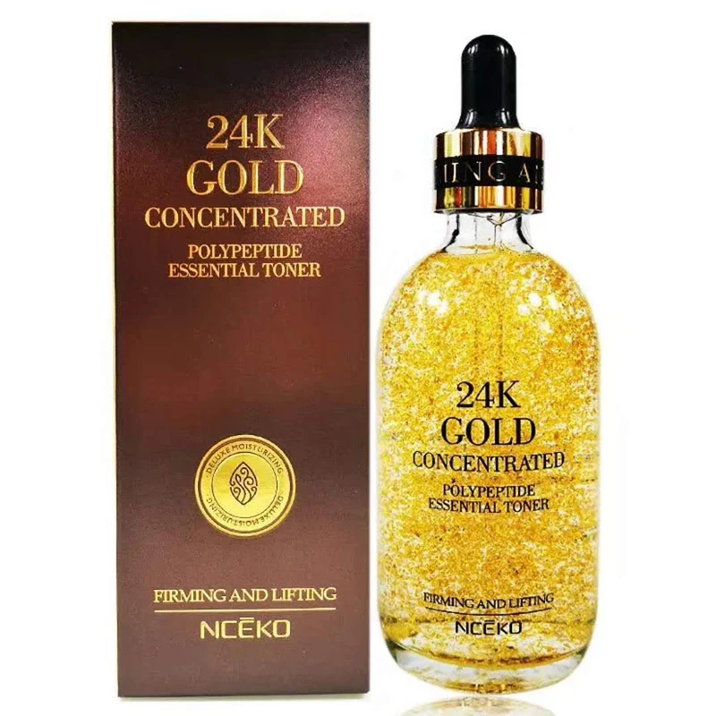 

New Arrival! 24K Gold Concentrated Polypeptide Essential Toner Face Serum private label gold serum