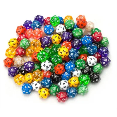 

10pcs Factory 20 mm d20 20 sided engraved play game dice