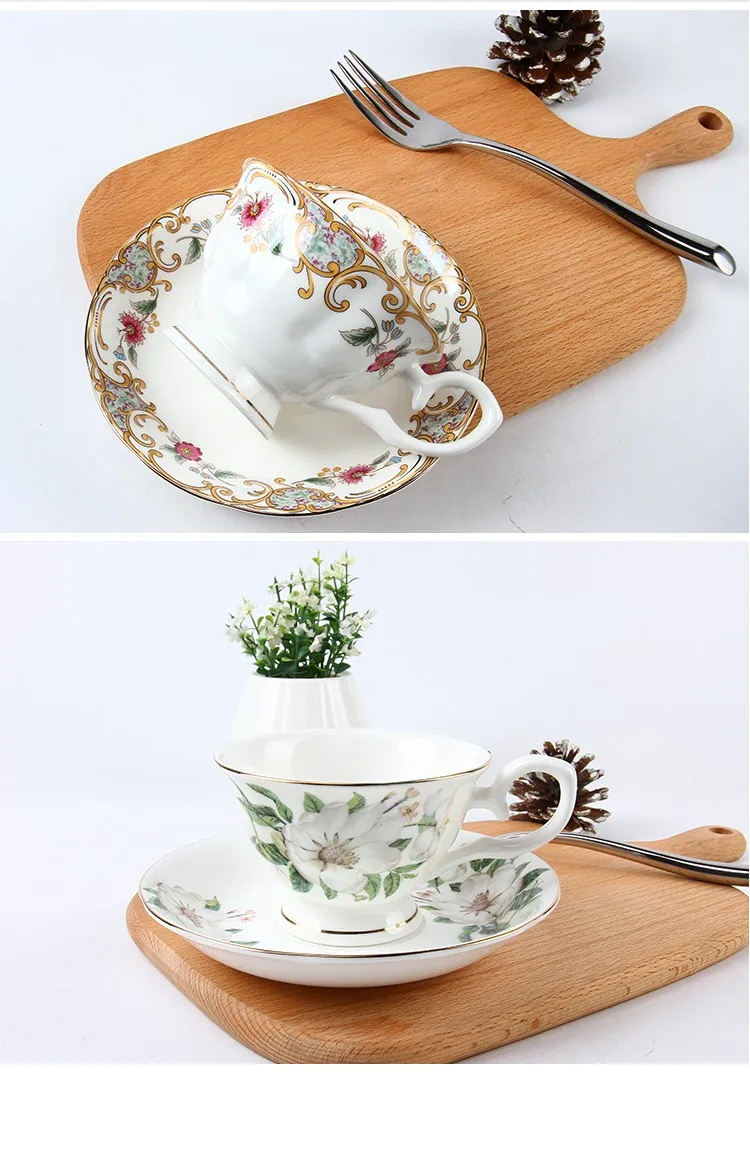 Kapok design royal turkish tea cups fine bone china tea cups saucers