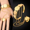 U7 Coin wristband Bracelet Ring Set for men/women Silver Color Platinum Plated Vintage Muslim Arabic Money Sign Jewelry Set