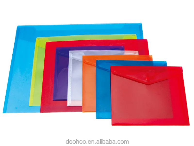 
Eco friendly PP file folder with button for document 