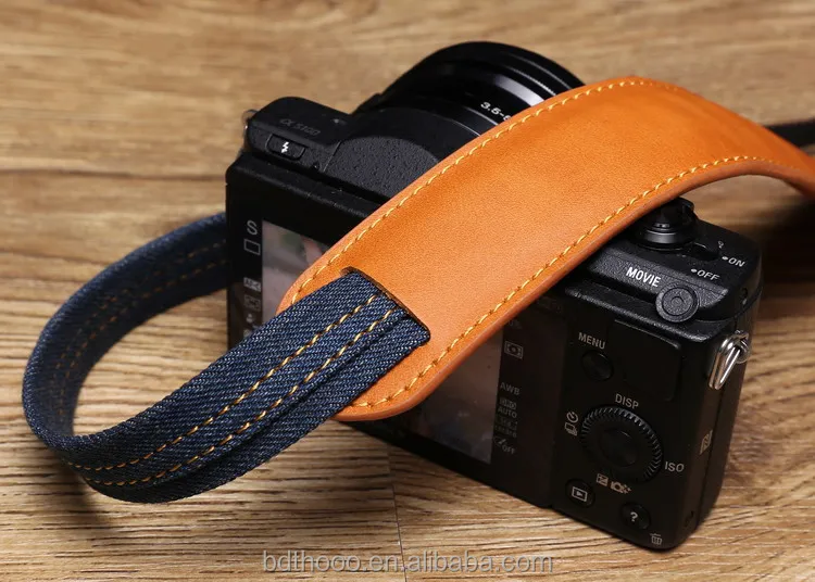 High quantity leather camera strap ,camera neck strap leather made with genuine leather and canvas