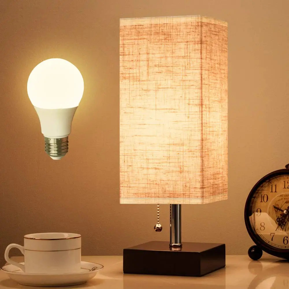 white wooden lamp base