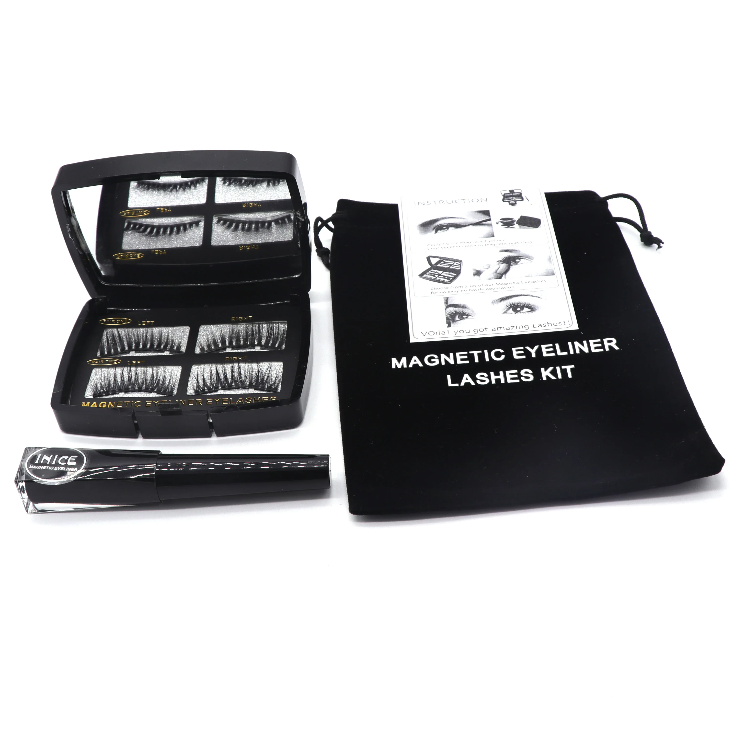 

2019 New Liquid lashliner Magnetic Eyeliner pencil Eyelashes kit, Black