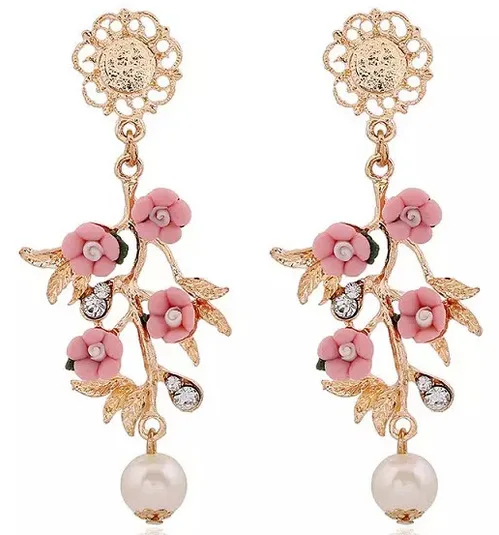 

Lovely earrings baroque flower branch earrings 2018, N/a